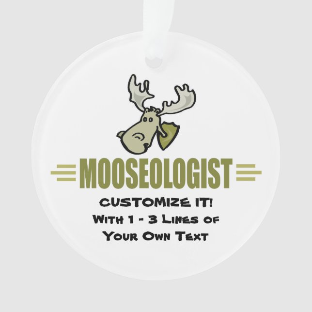 Ornamento Moose Engraçado (Frente)