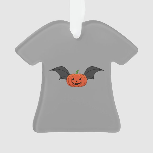 Ornamento Morcego de Abóbora de Halloween (Frente)
