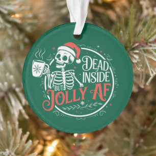 Ornamento Morto Dentro Mas Jolly Af Skull Santa Claus Xmas