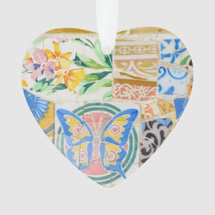 Ornamento Mosaicos de Guell do parque