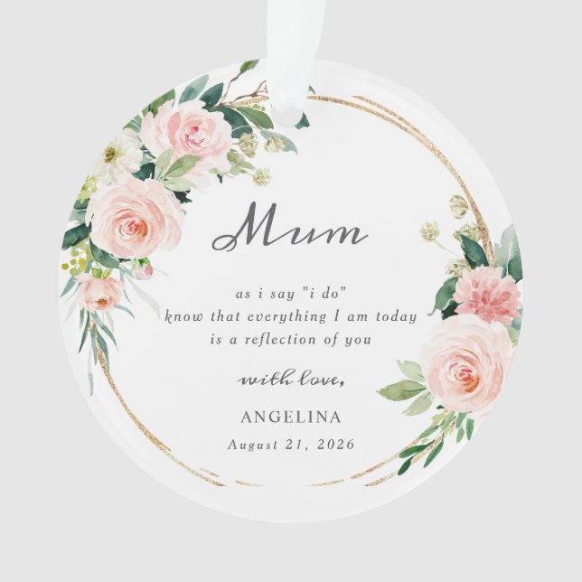 Ornamento Mother Of The Bride Keepsake Ornament (Frente)