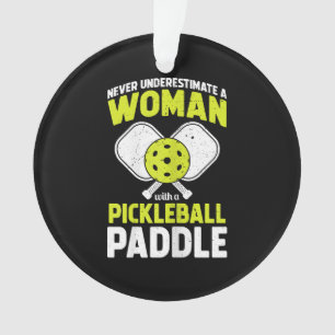 Ornamento Mulher de Pickleball Presente Divertido para Jogad
