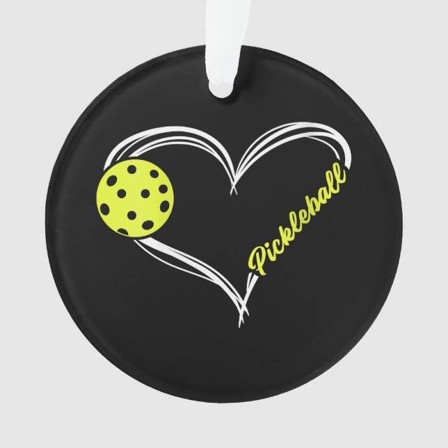 Ornamento Mulheres Amam Pickleball - partida de pickleball f (Frente)