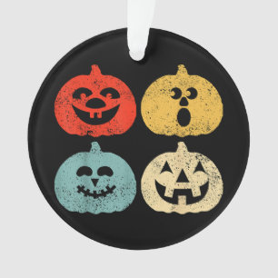Ornamento Mulheres, Homens, Crianças de Abóbora de Halloween