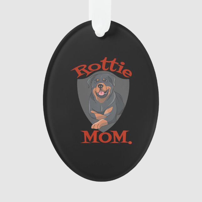 Ornamento Mulheres Rottie Mãe Premium (Frente)