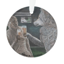 Mummy Werewolf Bebendo Fantasy Arylic Ornament