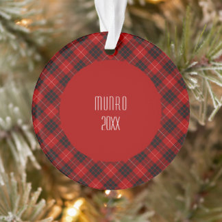 Ornamento Munro Clan Tartan Xadrez escocesa
