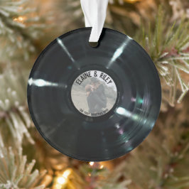 Ornamento Music=Love Round Vinyl Record Ornament