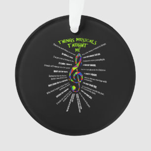 Ornamento Música São Coisas Que Musicais Me Ensinaram Ator