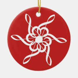 Ornamento Musical de Clef Snowflake de Red Treble