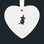 Ornamento Mystic Black Cat with Dark Red Hat Classic T-Shirt<br><div class="desc">Mystic Black Cat with Dark Red Hat Classic T-Shirt</div>