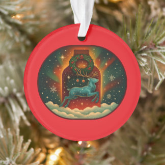 Ornamento Mystic Winter Stag-Red