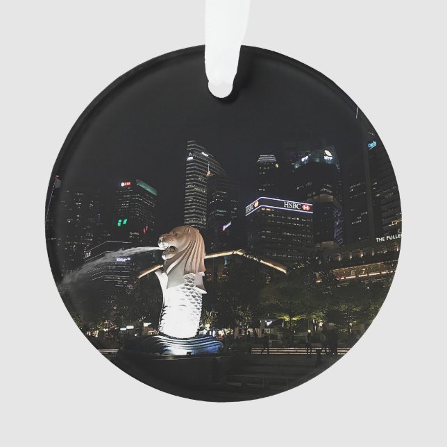Ornamento nº 1 do Skyline Merlion & Cingapura (Frente)