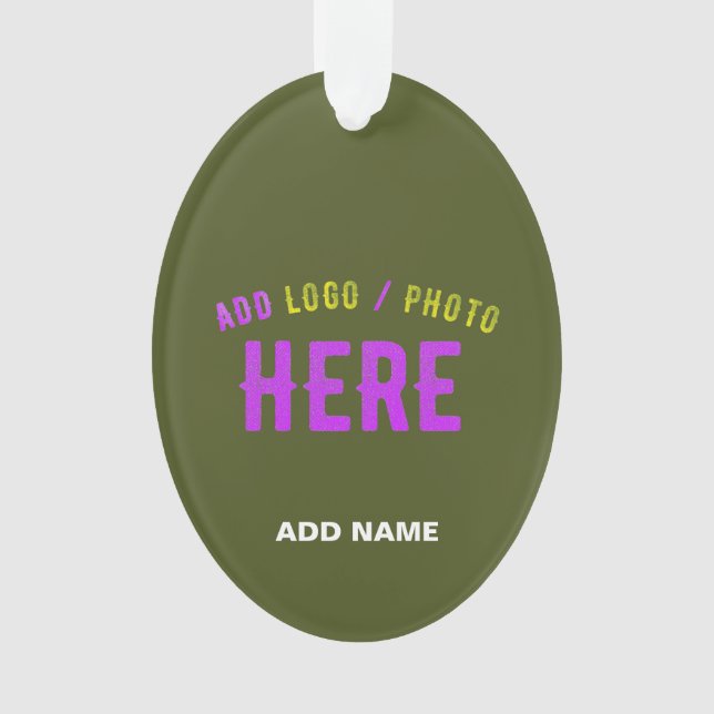 ORNAMENTO NA MODA MODERNO PERSONALIZADO EXÉRCITO VERDE VERIF (Frente)