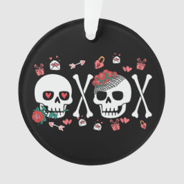 Ornamento Namorados XOXO de Valloween cutâneo
