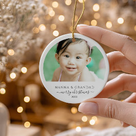 Ornamento Nanna e Vovô Foto dos Netos Natal