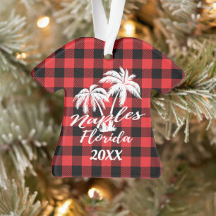 Ornamento Nápoles Flórida Palm Trees Beach Personalizada