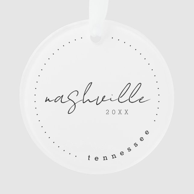 Ornamento Nashville, Tennessee TN Viagem Estados Unidos (Frente)