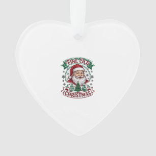 Ornamento Natal Árvores Papai Noel Flocos de Neve Finos Velh