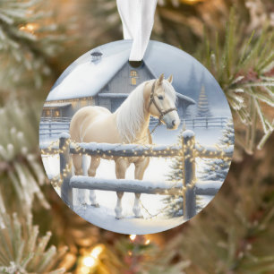 Ornamento Natal bonito para Fazenda de Cavalo Branco Persona