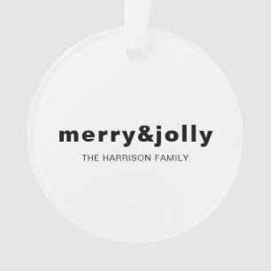 Ornamento Natal Branco Simples e Alegre Minimalista