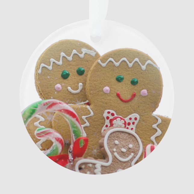 Ornamento Natal da Família Homens Gingerpão (Frente)