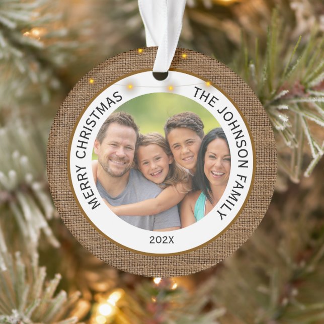 Ornamento Natal da família rustic Farmhouse (Árvore)