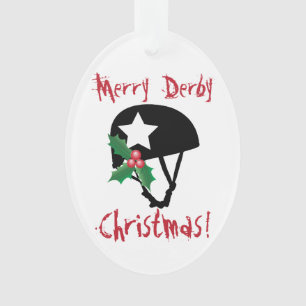 Ornamento Natal de Derby do rolo, patinagem de rolo