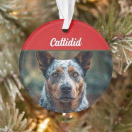 Ornamento Natal de Feriado de Cachorro Azul