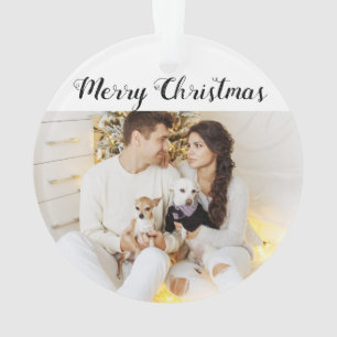 Ornamento Natal de Férias de Casal da Família Personalizada 