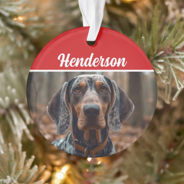 Ornamento Natal de Férias do Nome do Conhound Bluetick (Árvore)