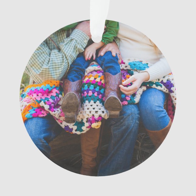 Ornamento Natal de Férias Personalizadas da Família Personal (Frente)