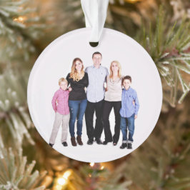 Ornamento Natal de Foto da Família Personalizada