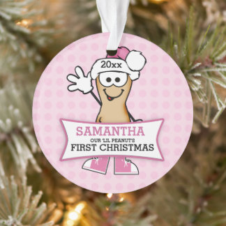 Ornamento Natal de Lil Peanut (rosa) Bebê de 1rua