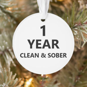 Ornamento Natal de sobriedade de texto personalizado limpo e