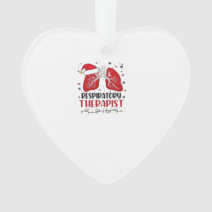 Ornamento Natal de Terapeuta Respiratório Enfermeiro, Pulmão