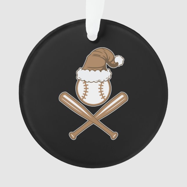 Ornamento Natal do Baseball (Frente)