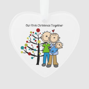 Ornamento Natal do bebé dos pais o ø Ornament junto