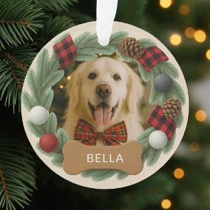 Ornamento Natal do nome do cão de Xadrez do país