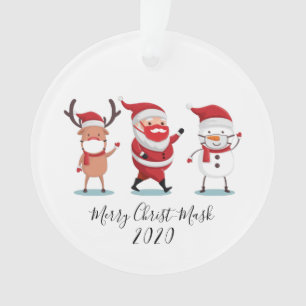 Ornamento Natal do Quarantine 2020 Feliz Christmask