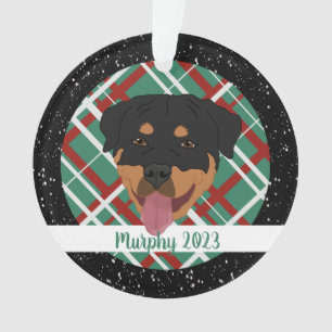 Ornamento Natal do Rottweiler Personalizado