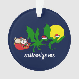 Ornamento Natal do trenó do papai noel do vôo da rena do