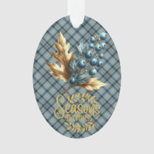 Ornamento Natal do Xadrez Escocês em Memória da Princesa Dia