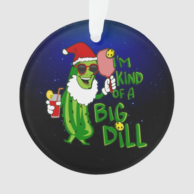 Ornamento Natal dos Papais noeis de Panfleball Big Dill (Frente)