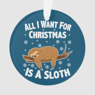 Ornamento Natal Engraçado Sloth