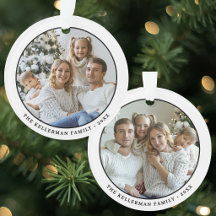 Natal Família Retro de Dois Lados 2 Fotos