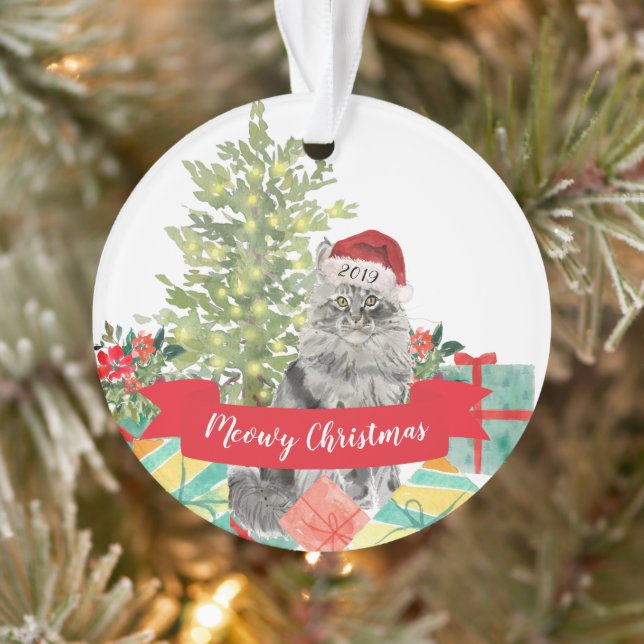 Ornamento Natal Meowy Gato Maine Coon (Árvore)