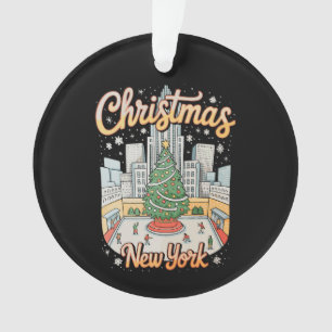 Ornamento Natal Nova York NY Viagem Férias Temporada de Fest