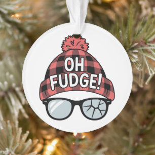 Ornamento Natal Oh Fudge Férias de Natal Piada de Férias 