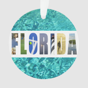 Ornamento Natal para o Viagem de Florida Beach Ocean